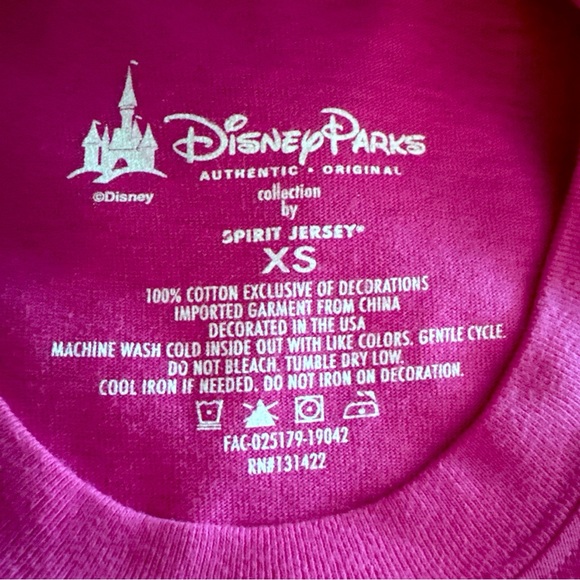 Disney Parks Authentic Disneyland Resort EST. 1955 Pink Spirit Jersey NWOT - Picture 6 of 6